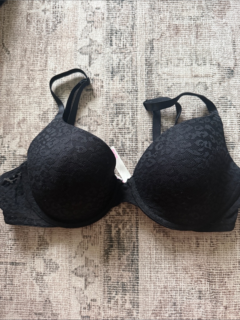 PINK Victoria's Secret Black Lace T-Shirt Bra